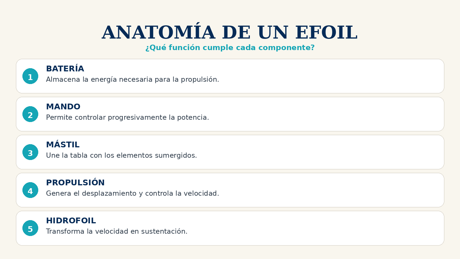 Guía visual del eFoil